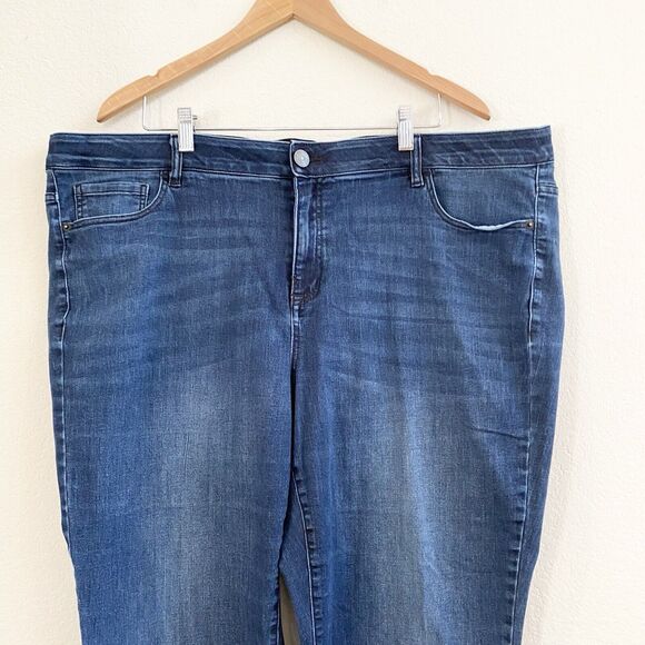 Venezia Lane Bryant Womens 24S Dark Wash Stretch Denim Blue Jeans - Picture 2 of 10